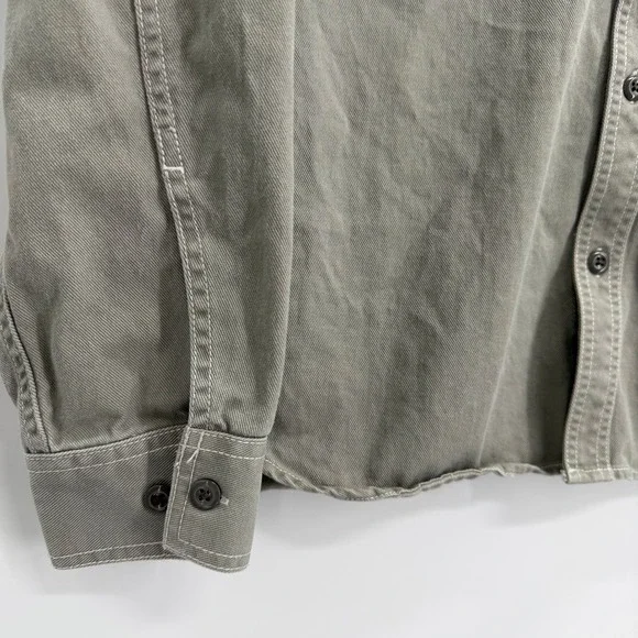 Everlane Canvas Cotton Relaxed Shirt Mens Size M Grey Button Up Workwear - Picture 2 of 9